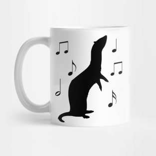 Cute Ferret Dancing to Music Mug